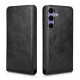 For Samsung Galaxy S24+ 5G Magnetic Vertical Flip Leather Phone Case(Black)