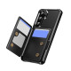 For Samsung Galaxy S24+ 5G Horizontal Flip Card Bag Holder Leather Phone Case(Black)
