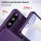 For Samsung Galaxy S24+ 5G Horizontal Flip Card Bag Holder Leather Phone Case(Purple)