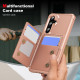 For Samsung Galaxy S24+ 5G Horizontal Flip Card Bag Holder Leather Phone Case(Rose Gold)