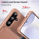 For Samsung Galaxy S24+ 5G Horizontal Flip Card Bag Holder Leather Phone Case(Rose Gold)