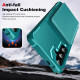For Samsung Galaxy S24+ 5G Horizontal Flip Card Bag Holder Leather Phone Case(Cyan Green)