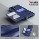 For Samsung Galaxy S24+ 5G Horizontal Flip Card Bag Holder Leather Phone Case(Dark Blue)