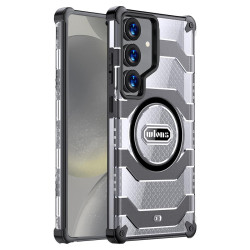 For Samsung Galaxy S24+ 5G wlons Explorer Series PC Hybrid TPU MagSafe Magnetic Case(Black)