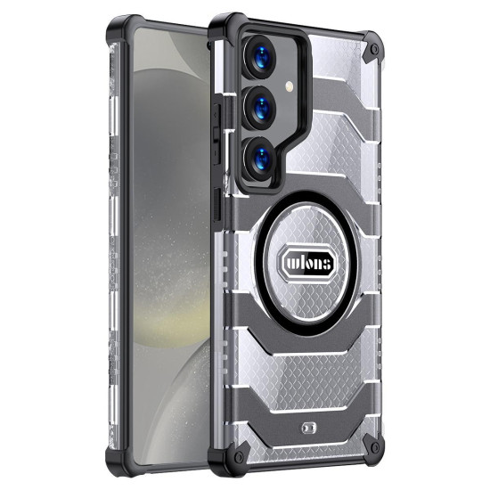 For Samsung Galaxy S24+ 5G wlons Explorer Series PC Hybrid TPU MagSafe Magnetic Case(Black)