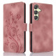 For Samsung Galaxy S24+ 5G Dreamy Butterfly Love Flower Embossed Leather Phone Case(Rose Gold)