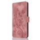 For Samsung Galaxy S24+ 5G Dreamy Butterfly Love Flower Embossed Leather Phone Case(Rose Gold)