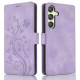 For Samsung Galaxy S24+ 5G Dreamy Butterfly Love Flower Embossed Leather Phone Case(Purple)