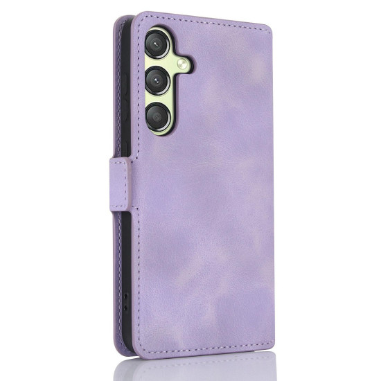 For Samsung Galaxy S24+ 5G Dreamy Butterfly Love Flower Embossed Leather Phone Case(Purple)