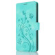 For Samsung Galaxy S24+ 5G Dreamy Butterfly Love Flower Embossed Leather Phone Case(Green)
