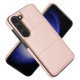 For Samsung Galaxy S23+ 5G Tri-fold Holder Leather Phone Case with Card Slot(Rose Gold)