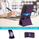 For Samsung Galaxy S23+ 5G Tri-fold Holder Leather Phone Case with Card Slot(Dark Purple)