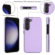 For Samsung Galaxy S23+ 5G Tri-fold Holder Leather Phone Case with Card Slot(Light Purple)