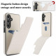 For Samsung Galaxy S24+ 5G Tri-fold Holder Leather Phone Case with Card Slot(White)
