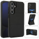 For Samsung Galaxy S24+ 5G Tri-fold Holder Leather Phone Case with Card Slot(Black)