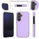 For Samsung Galaxy S24+ 5G Tri-fold Holder Leather Phone Case with Card Slot(Light Purple)