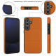 For Samsung Galaxy S24+ 5G Tri-fold Holder Leather Phone Case with Card Slot(Brown)