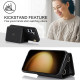 For Samsung Galaxy S24+ 5G RFID Card Slot Phone Case with Long Lanyard(Black)