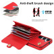 For Samsung Galaxy S24+ 5G RFID Card Slot Phone Case with Long Lanyard(Red)