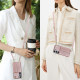 For Samsung Galaxy S24+ 5G RFID Card Slot Phone Case with Long Lanyard(Rose Gold)