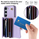 For Samsung Galaxy S24+ 5G RFID Card Slot Phone Case with Long Lanyard(Purple)