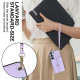 For Samsung Galaxy S24+ 5G RFID Card Slot Phone Case with Long Lanyard(Purple)