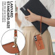 For Samsung Galaxy S24+ 5G RFID Card Slot Phone Case with Long Lanyard(Brown)