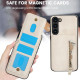 For Samsung Galaxy S23+ 5G Zipper Wallet Split MagSafe Leather Back Phone Case(White)