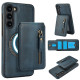 For Samsung Galaxy S23+ 5G Zipper Wallet Split MagSafe Leather Back Phone Case(Blue)