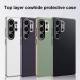 For Samsung Galaxy S24+ 5G Genuine Leather PC Phone Case(Green)
