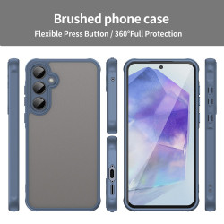 For Samsung Galaxy S24+ 5G Fan Dun Series TPU Hybrid PC Frosted Phone Case(Blue)