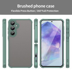 For Samsung Galaxy S24+ 5G Fan Dun Series TPU Hybrid PC Frosted Phone Case(Green)