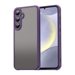 For Samsung Galaxy S24+ 5G Fan Dun Series TPU Hybrid PC Frosted Phone Case(Purple)