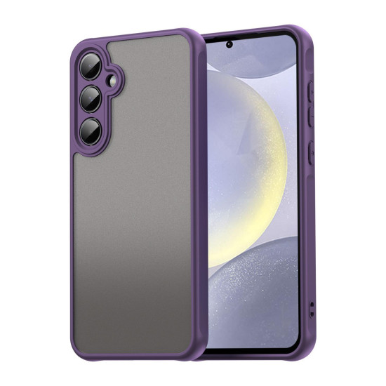 For Samsung Galaxy S24+ 5G Fan Dun Series TPU Hybrid PC Frosted Phone Case(Purple)