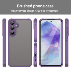 For Samsung Galaxy S24+ 5G Fan Dun Series TPU Hybrid PC Frosted Phone Case(Purple)