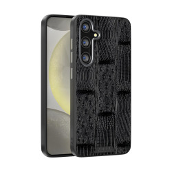 For Samsung Galaxy S24+ 5G ABEEL Beast Pattern 6D Micro-Embossed MagSafe Genuine Leather Phone Case(Black)