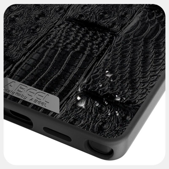 For Samsung Galaxy S24+ 5G ABEEL Beast Pattern 6D Micro-Embossed MagSafe Genuine Leather Phone Case(Black)