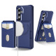 For Samsung Galaxy S24+ 5G 2-in-1 Magnetic Wallet MagSafe Leather Back Phone Case(Blue)