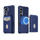 For Samsung Galaxy S24+ 5G 2-in-1 Magnetic Wallet MagSafe Leather Back Phone Case(Blue)