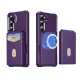 For Samsung Galaxy S24+ 5G 2-in-1 Magnetic Wallet MagSafe Leather Back Phone Case(Purple)