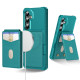 For Samsung Galaxy S24+ 5G 2-in-1 Magnetic Wallet MagSafe Leather Back Phone Case(Green)