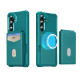 For Samsung Galaxy S24+ 5G 2-in-1 Magnetic Wallet MagSafe Leather Back Phone Case(Green)