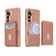 For Samsung Galaxy S24+ 5G 2-in-1 Magnetic Wallet MagSafe Leather Back Phone Case(Pink)
