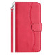 For Samsung Galaxy S24+ 5G Dual-Folded S-shape Leather Phone Case(Rose Red)