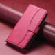 For Samsung Galaxy S24+ 5G Dual-Folded S-shape Leather Phone Case(Rose Red)