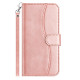 For Samsung Galaxy S24+ 5G Dual-Folded S-shape Leather Phone Case(Rose Gold)