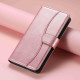 For Samsung Galaxy S24+ 5G Dual-Folded S-shape Leather Phone Case(Rose Gold)
