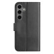 For Samsung Galaxy S24+ 5G Dual-Folded S-shape Leather Phone Case(Black)