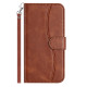 For Samsung Galaxy S24+ 5G Dual-Folded S-shape Leather Phone Case(Coffee)