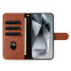 For Samsung Galaxy S24+ 5G Dual-Folded S-shape Leather Phone Case(Coffee)